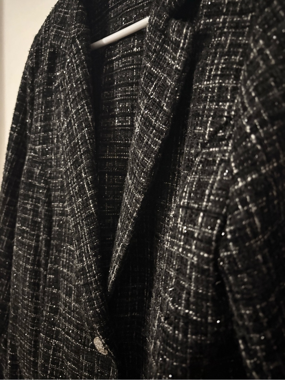 Jenna Rose Black Tweed Women's Blazer Jacket Size 12 - Used